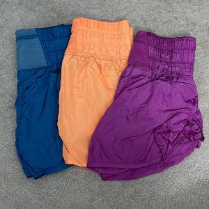 Free people running shorts (3 pair set)